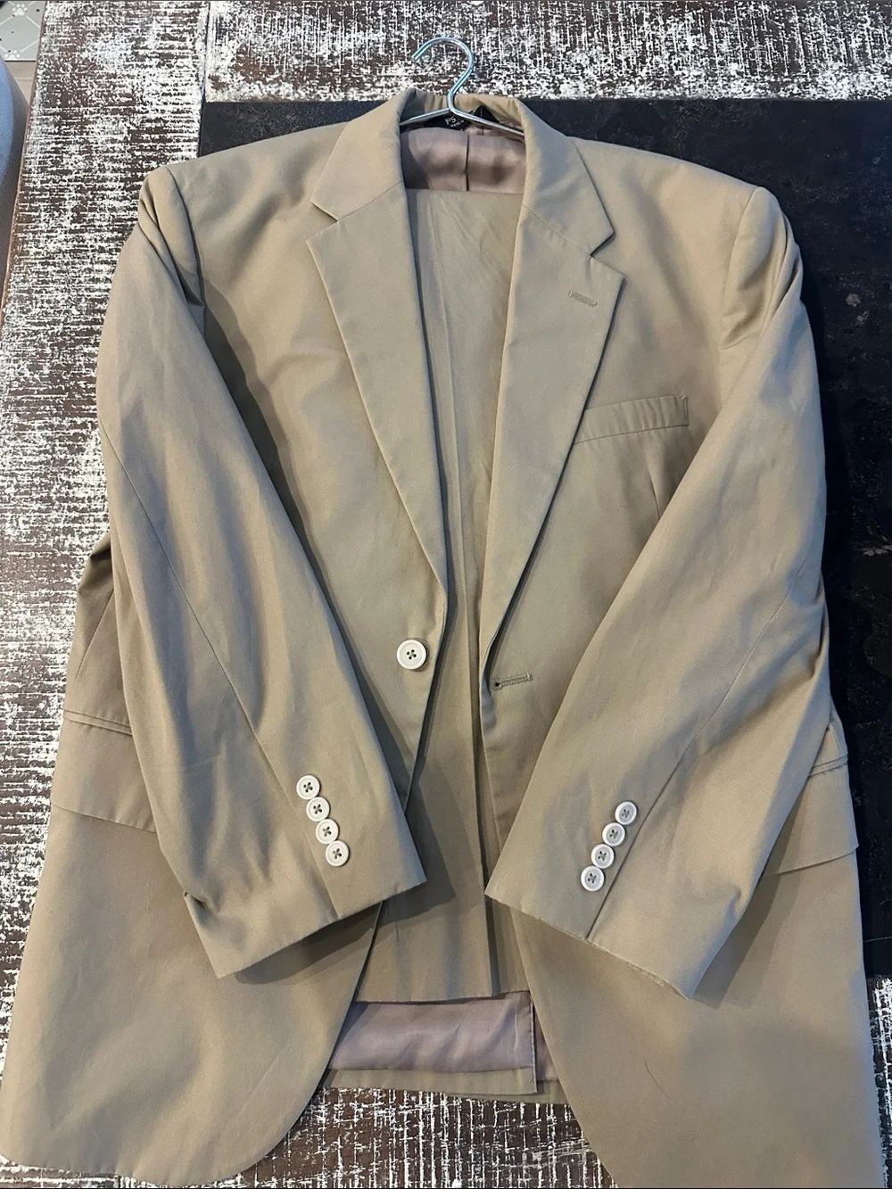 Jos. A. Bank Men's Light Tan suit.